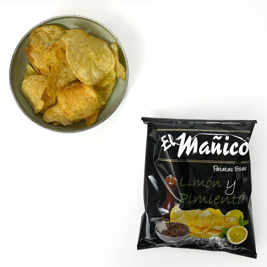 Patatas fritas sabor limón y pimienta