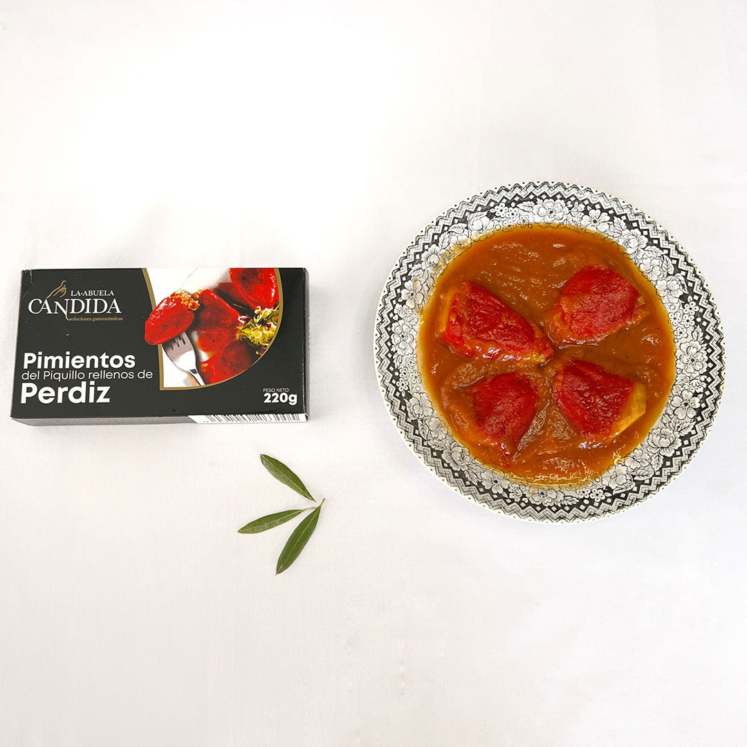 Poivrons Piquillos farcis à la perdrix
